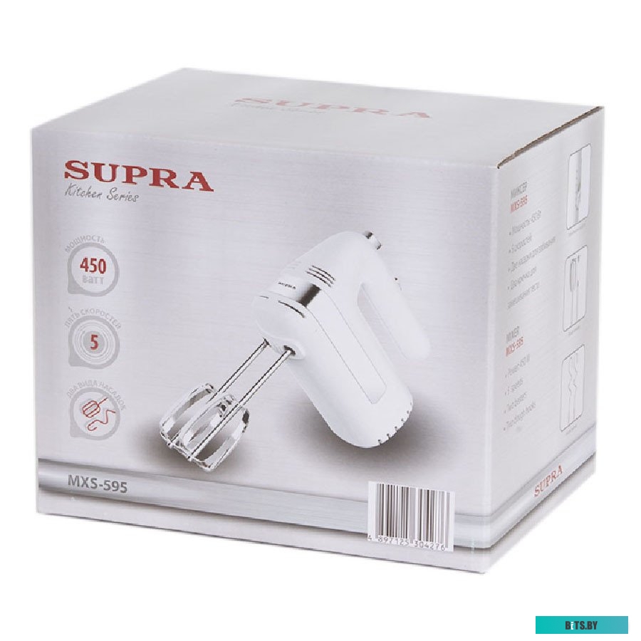 MXS-595 Миксер ручной Supra MXS-595 450Вт белый