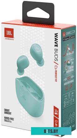 JBLWBUDSMIT Гарнитура вкладыши JBL Wave Buds мятный беспроводные bluetooth в ушной раковине (JBLWBUDSMIT)