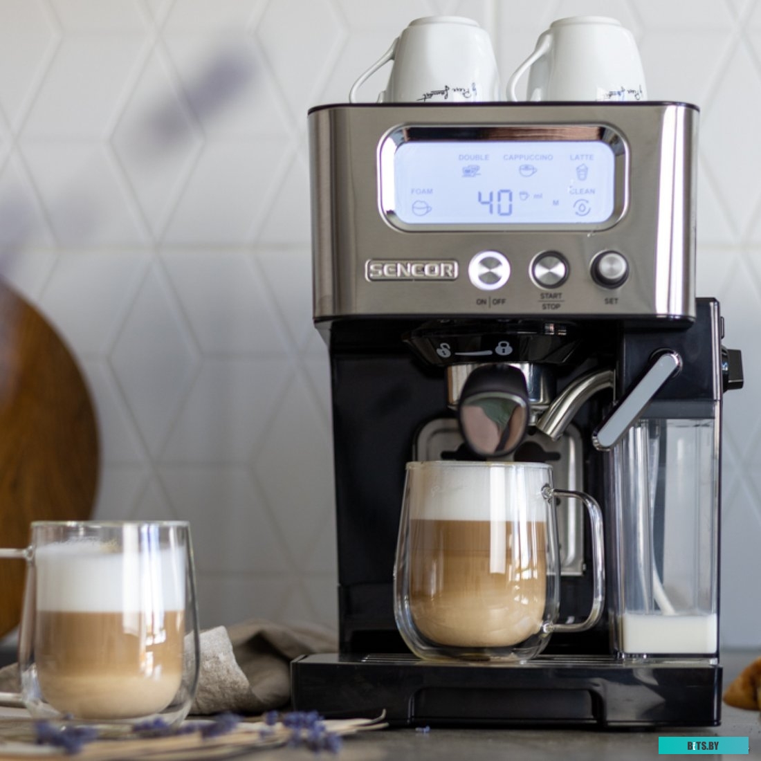 SES 4090 SS Рожковая помповая кофеварка Sencor SES 4090 SS