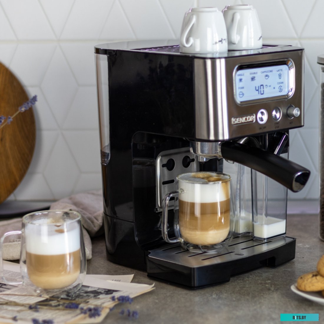 SES 4090 SS Рожковая помповая кофеварка Sencor SES 4090 SS