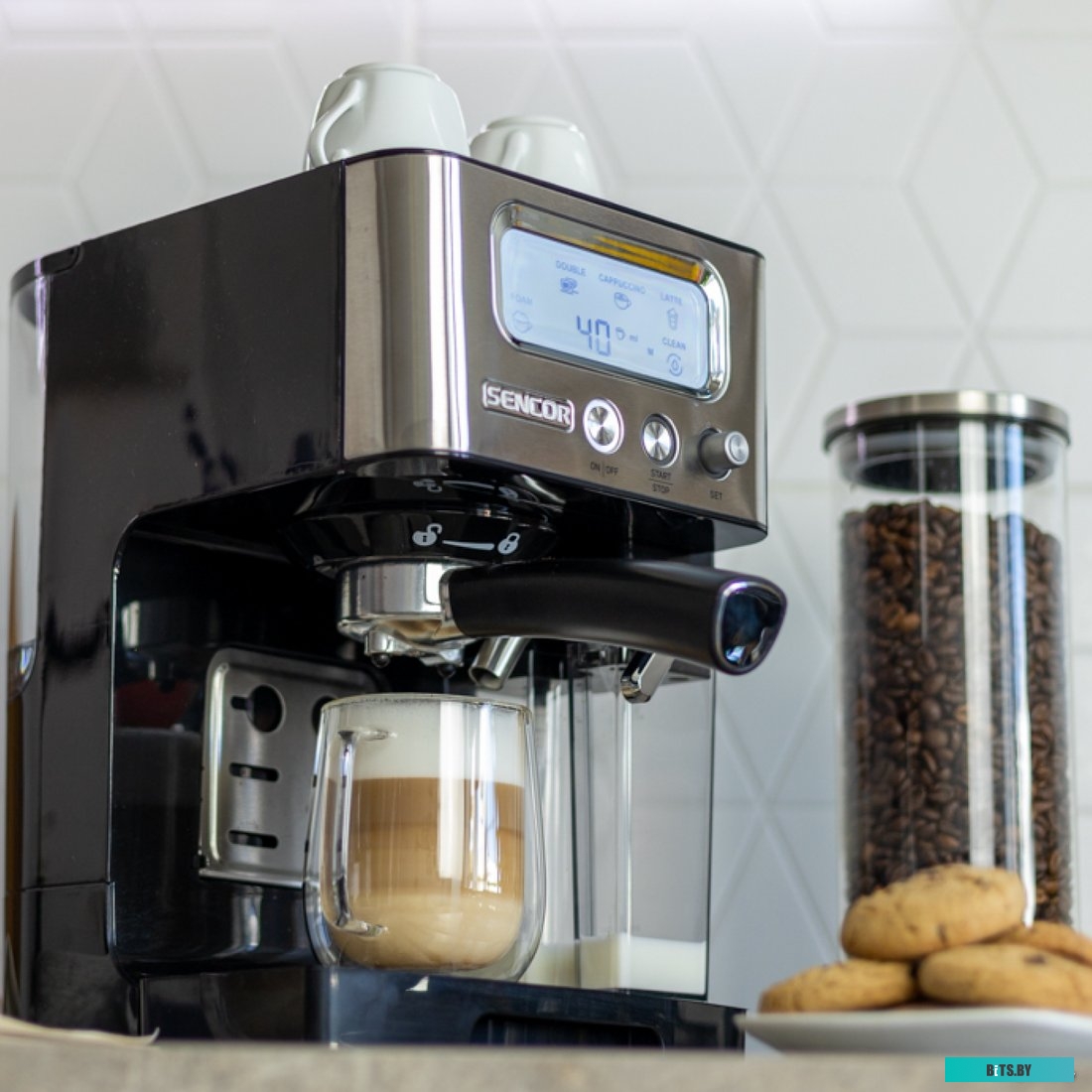SES 4090 SS Рожковая помповая кофеварка Sencor SES 4090 SS