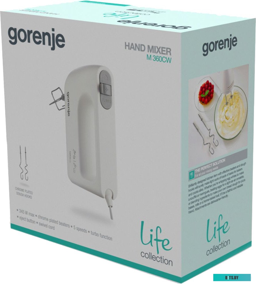 M360CW Миксер ручной Gorenje M360CW 345Вт белый