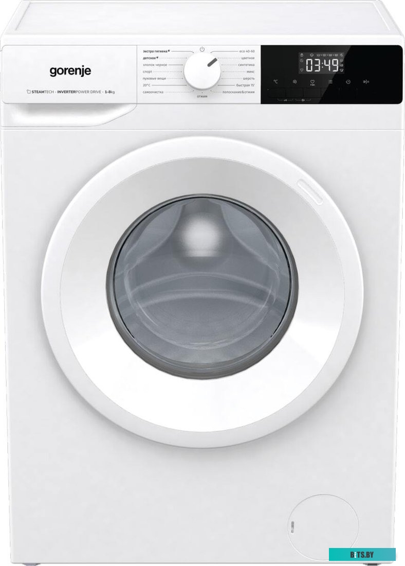 WNHPI84AS/R Стиральная машина Gorenje WNHPI84AS/R загр.фронтальная макс.:8кг белый