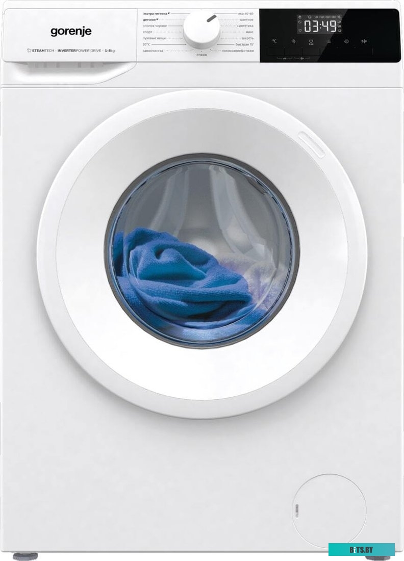 WNHPI84AS/R Стиральная машина Gorenje WNHPI84AS/R загр.фронтальная макс.:8кг белый