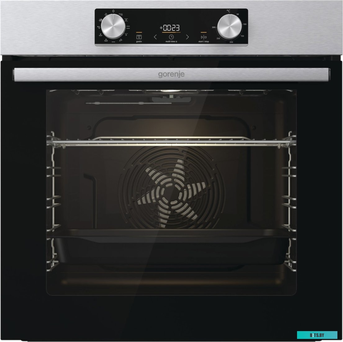 BO6735E02XK Встраиваемые электрические духовки GORENJE/ Духовой шкаф, Полезный объем: 77 л, Автопрограммы, Стандартный шарнир дверцы, Решетка, Съемные