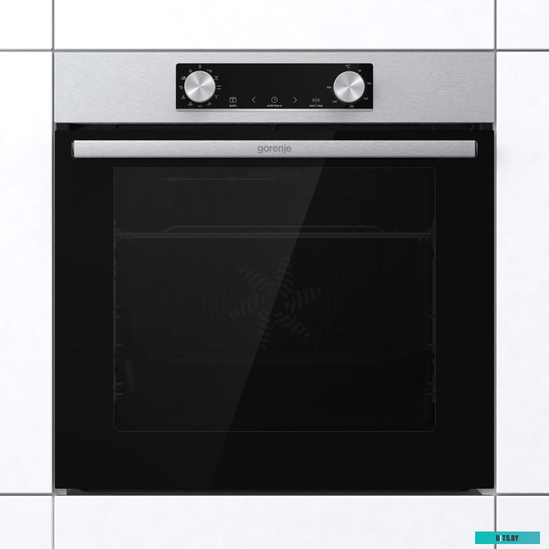 BO6735E02XK Встраиваемые электрические духовки GORENJE/ Духовой шкаф, Полезный объем: 77 л, Автопрограммы, Стандартный шарнир дверцы, Решетка, Съемные