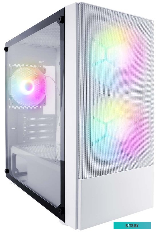 Корпус 1stPlayer Firebase X4-M-WH-2F1P-W-1F1-W