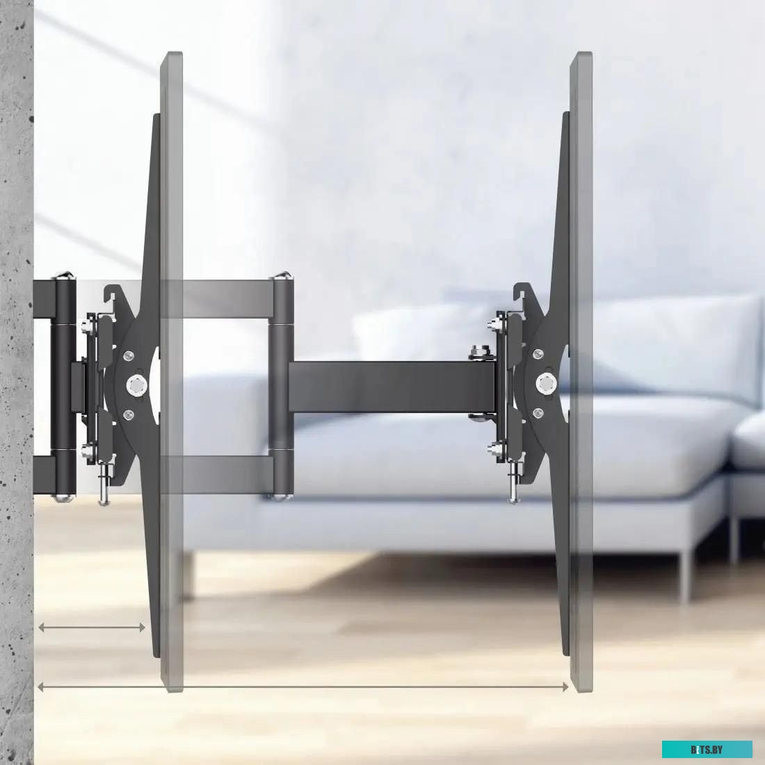 00220829 Кронштейн для телевизора Hama 00220829 черный 32"-65" макс.35кг настенный поворотно-выдвижной и наклонный
