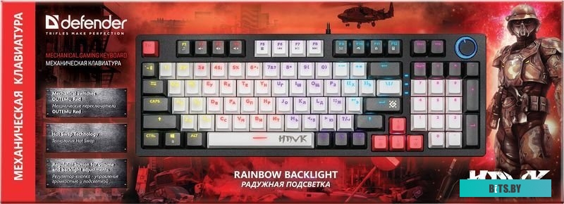 Клавиатура Defender Hawk GK-418 (Outemu Red)