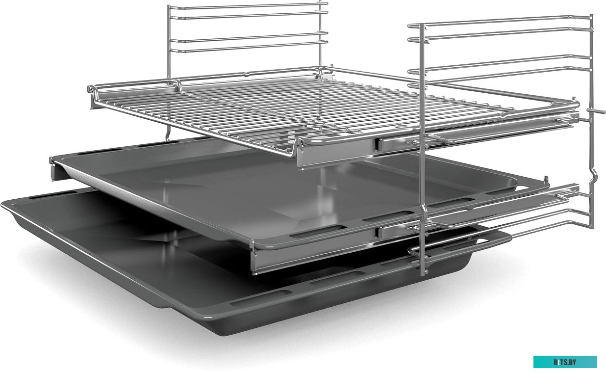 HBJ558YB0Q Serie 6, духовой шкаф электрический, 60 см, 66 л, черный, класс энергоэффективности А, 8 режимов, LCD-дисплей, галогенное освещение, самооч