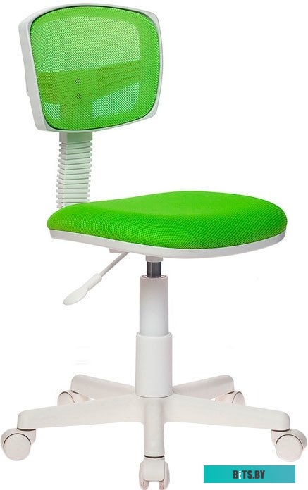 CH-W299/SD/TW-18 Кресло детское Бюрократ CH-W299 салатовый TW-03A TW-18 сетка/ткань крестов. пластик пластик белый