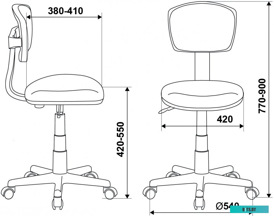CH-W299/SD/TW-18 Кресло детское Бюрократ CH-W299 салатовый TW-03A TW-18 сетка/ткань крестов. пластик пластик белый