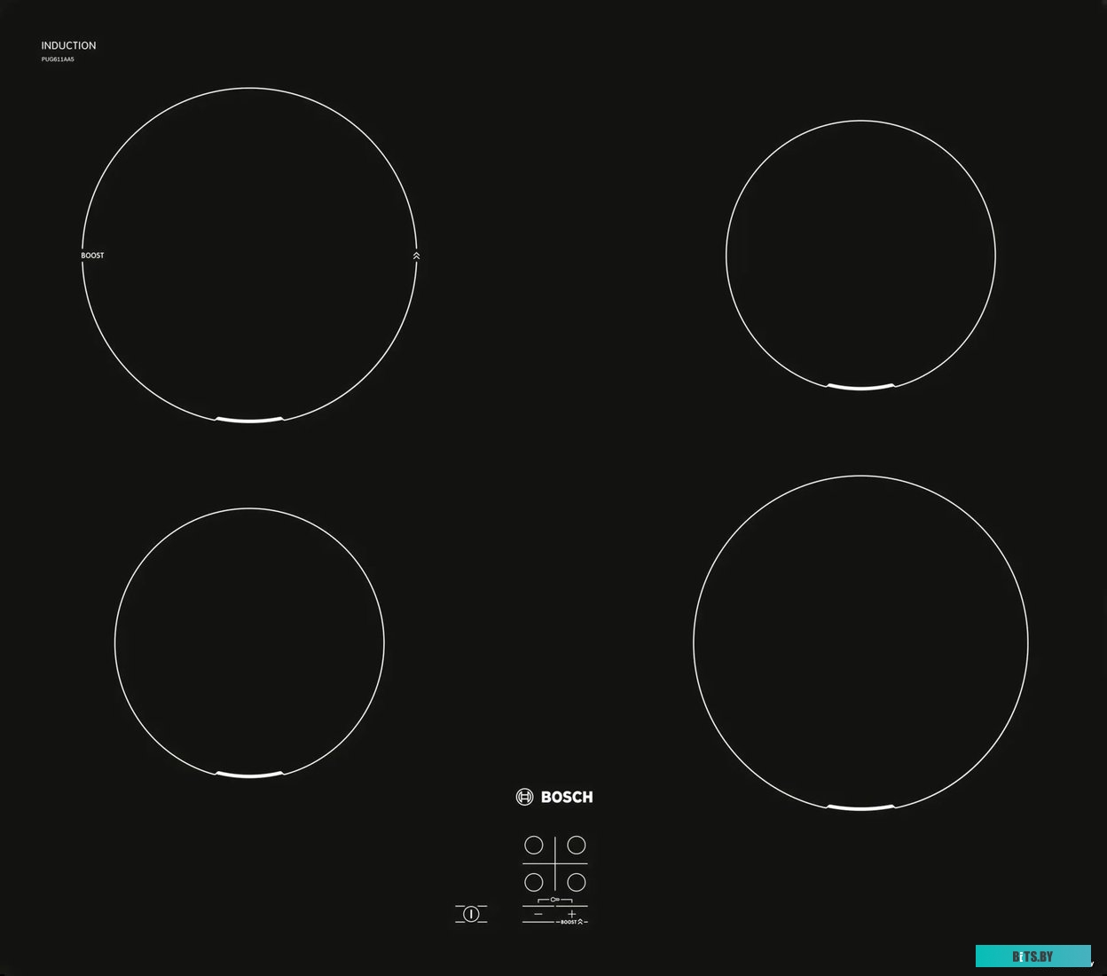 PUG611AA5E Индукционная варочная поверхность Bosch PUG611AA5E черный