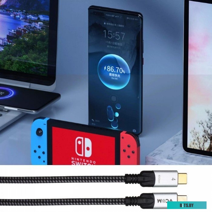 CU560-1.2M Кабель USB4 TCM--TCM, 5K@60Hz, 40GBps, PD 240W, 5A, VCOM, 1.2м
