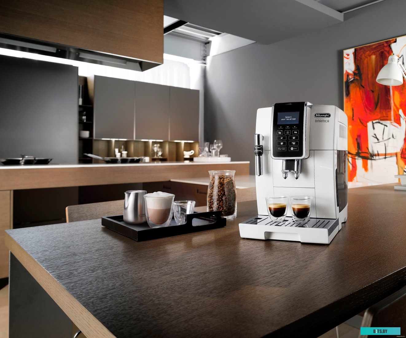 ECAM350.35 W Кофемашина Delonghi Dinamica ECAM350.35.W 1450Вт белый