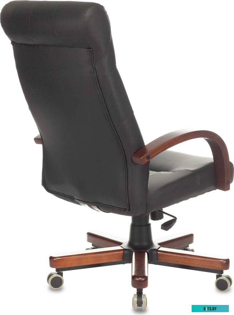 T-9928WALNUT/ECO-B Кресло руководителя Бюрократ T-9928WALNUT/ECO черный эко.кожа крестов. металл/дерево