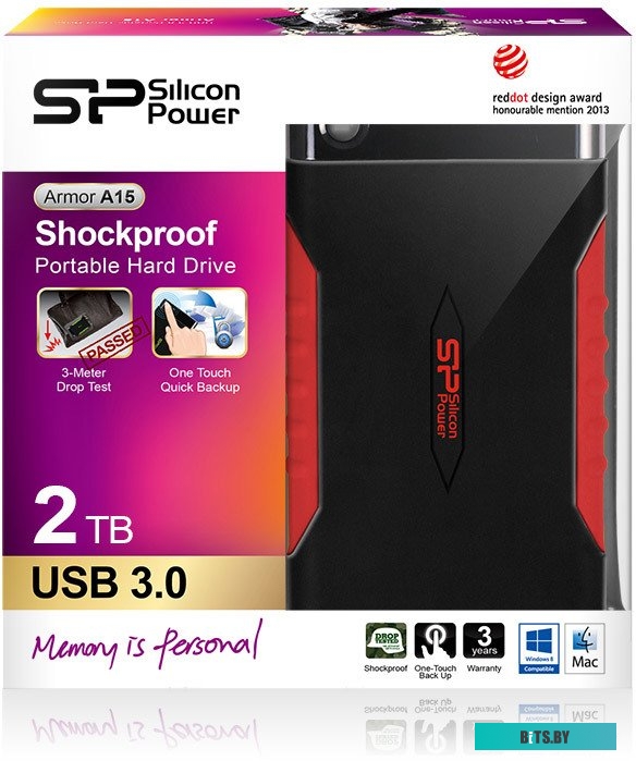 Внешний жесткий диск Silicon Power Armor A15 2TB (SP020TBPHDA15S3L)