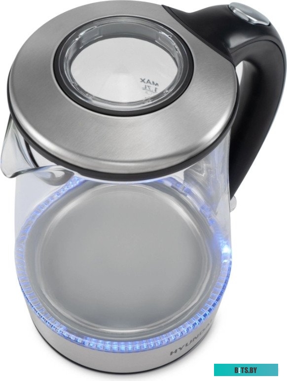 HYK-G8406 Чайник электрический Hyundai HYK-G8406 1.7л. 2200Вт прозрачный/черный (корпус: нержавеющая сталь)