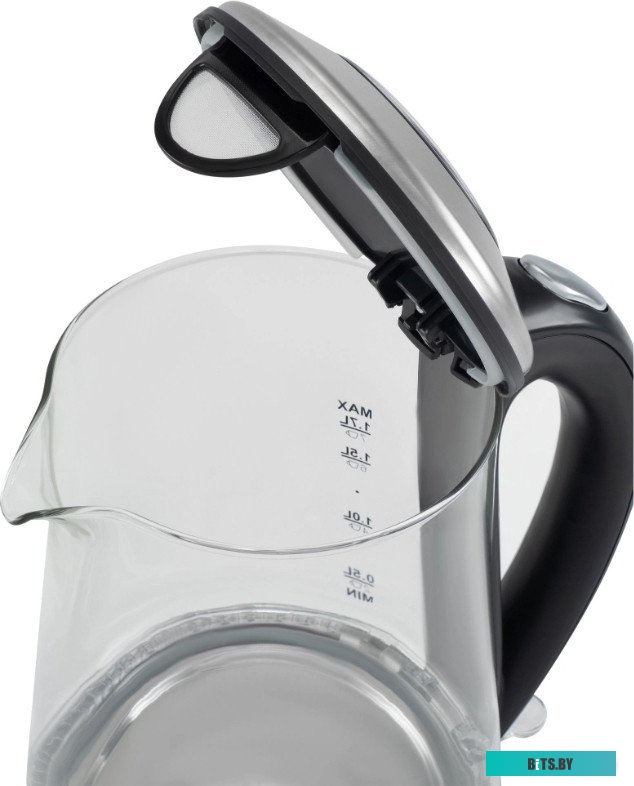 HYK-G8406 Чайник электрический Hyundai HYK-G8406 1.7л. 2200Вт прозрачный/черный (корпус: нержавеющая сталь)
