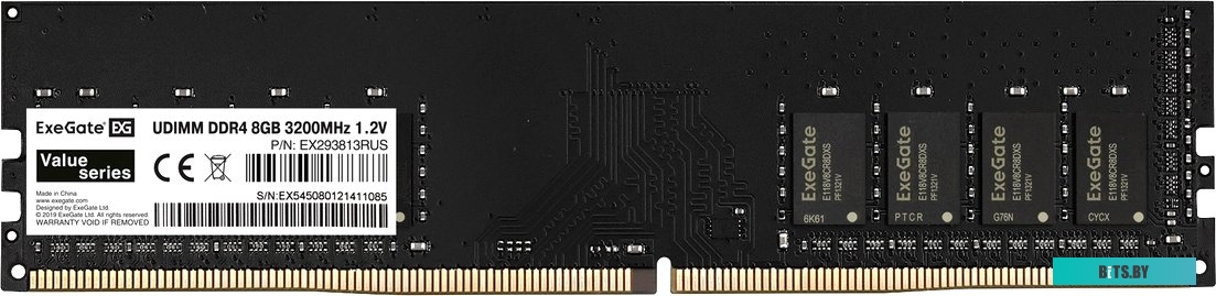 Модуль памяти ExeGate Value 8ГБ DDR4 3200 МГц EX293813RUS