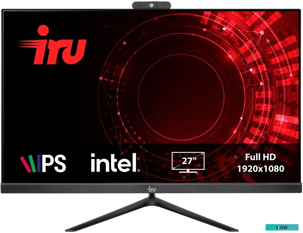 1866103 Моноблок IRU Office 27IH5PA 27" Full HD i5 11400 (2.6) 16Gb SSD1Tb UHDG 730 CR Free DOS GbitEth WiFi BT 120W Cam черный 1920x1080