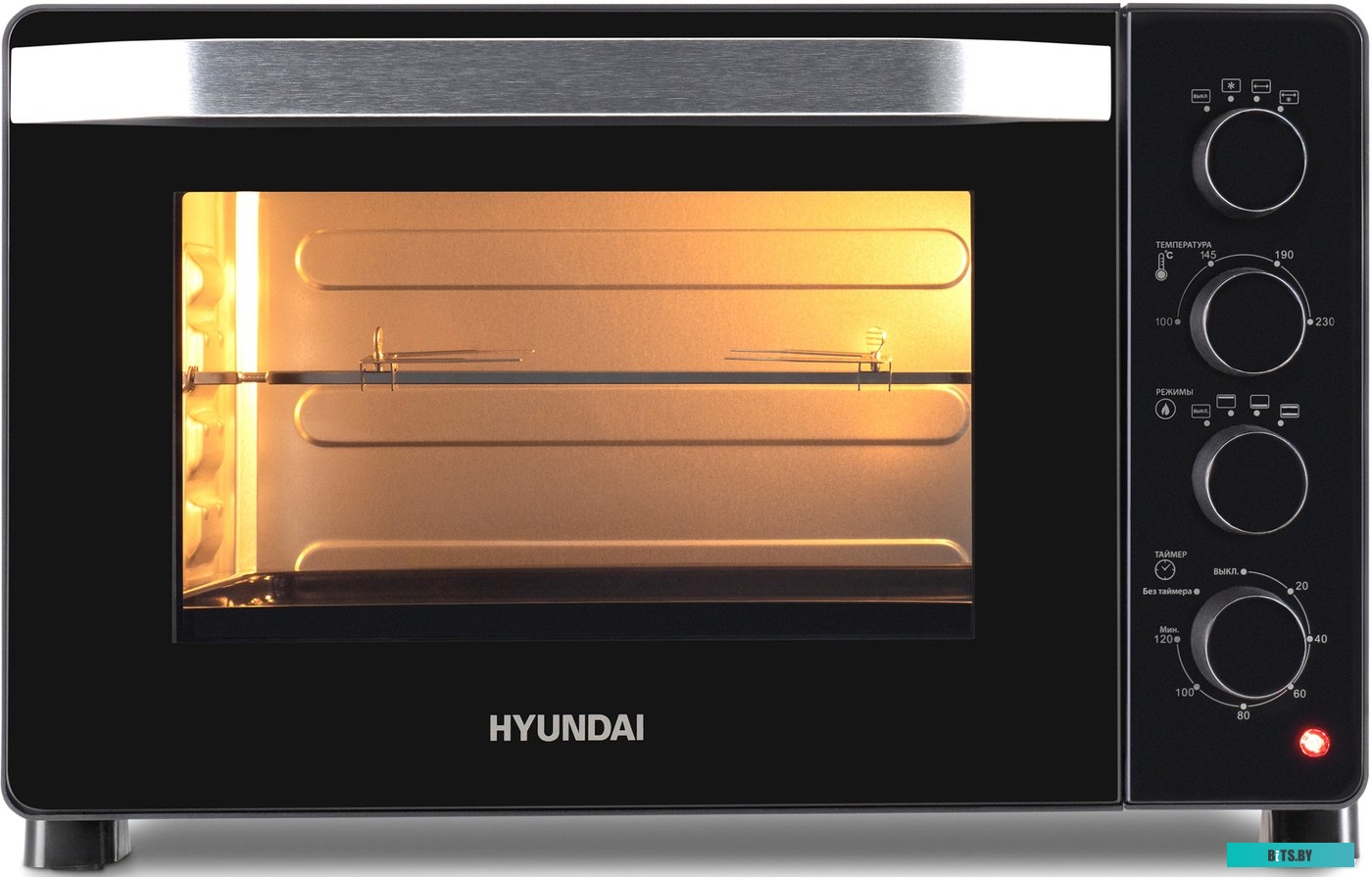 MIO-HY081 Мини-печь Hyundai MIO-HY081 38л. 2000Вт серебристый/черный