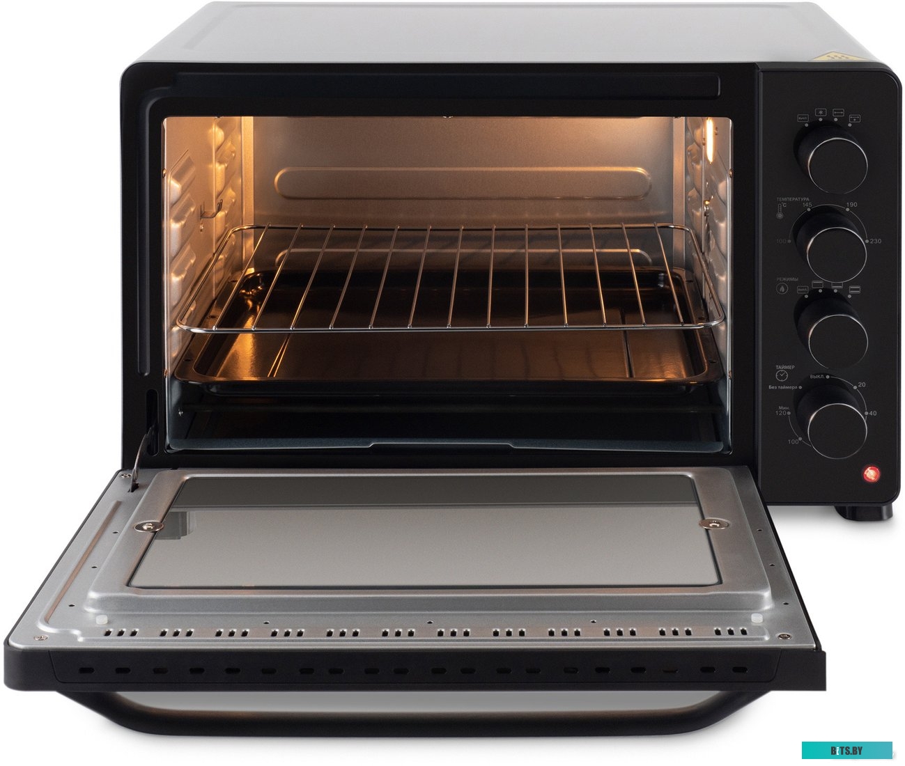 MIO-HY081 Мини-печь Hyundai MIO-HY081 38л. 2000Вт серебристый/черный