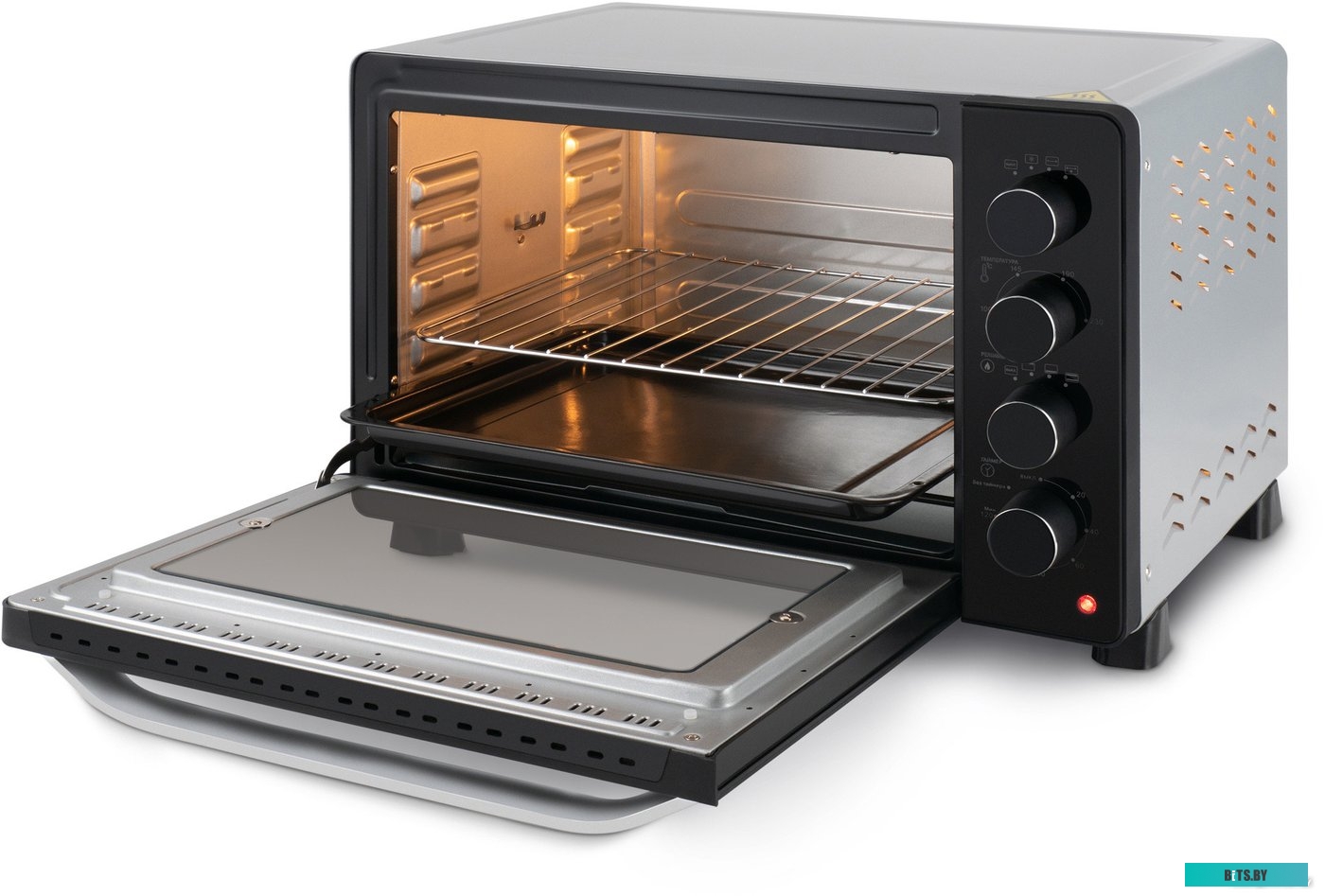 MIO-HY081 Мини-печь Hyundai MIO-HY081 38л. 2000Вт серебристый/черный