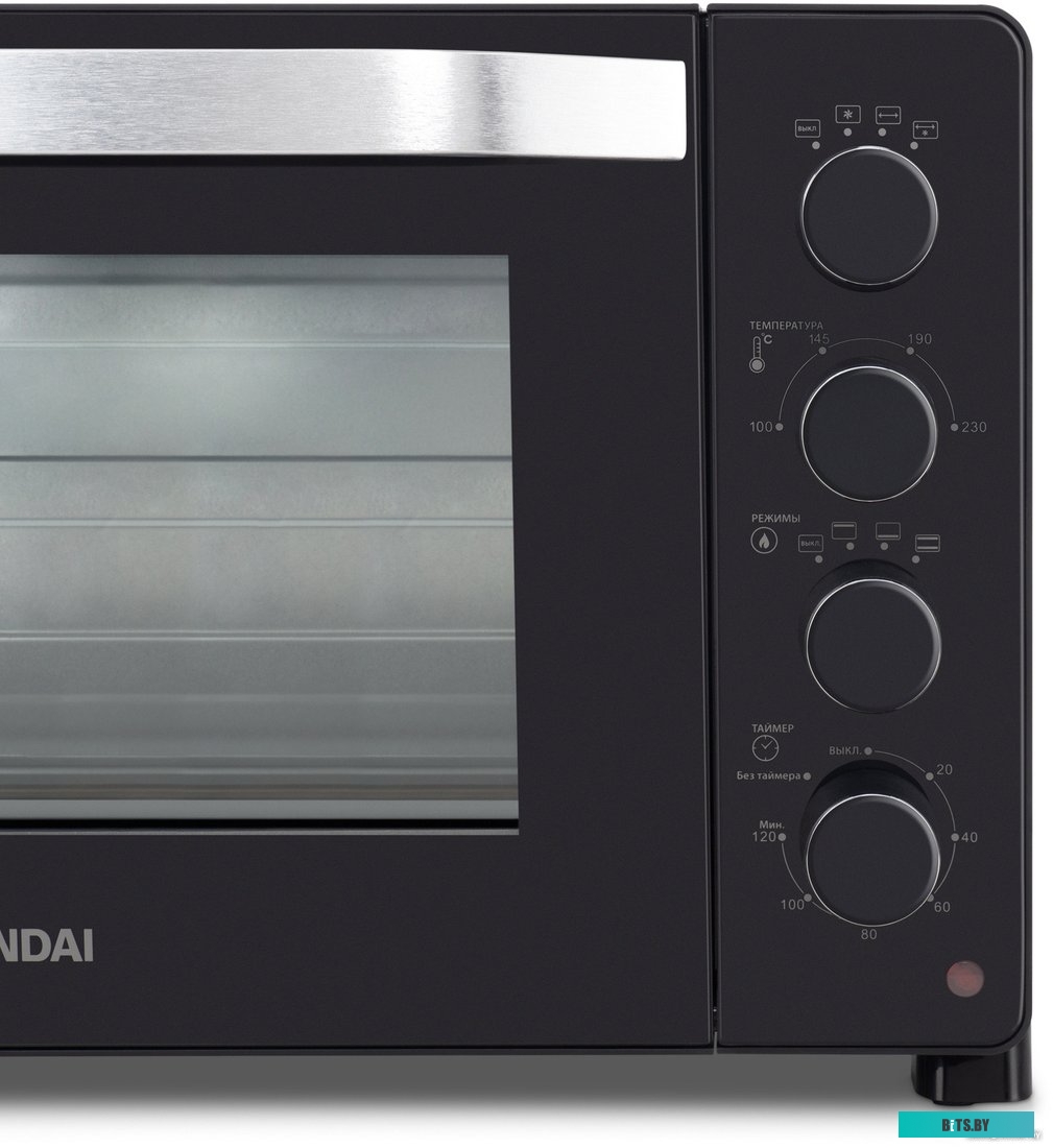 MIO-HY081 Мини-печь Hyundai MIO-HY081 38л. 2000Вт серебристый/черный