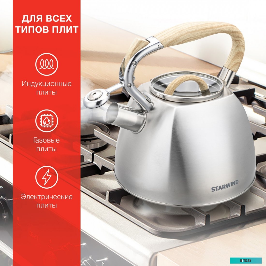 SW-CH1308 Чайник металлический Starwind Chef Daily 2.8л. серый (SW-CH1308)