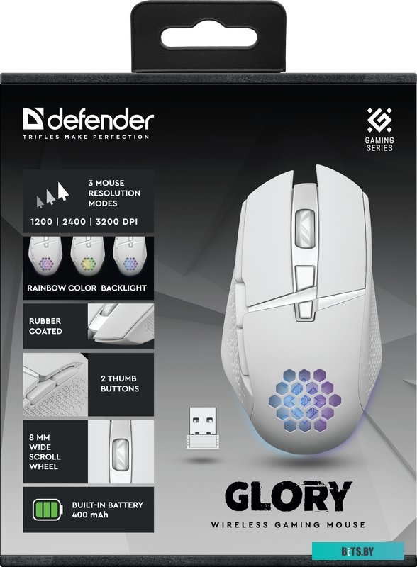 Мышь Defender Glory GM-514 (белый) <52513>