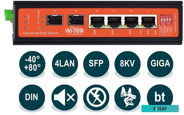 Неуправляемый коммутатор Wi-Tek WI-PS306GF-I (v2)