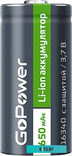Аккумулятор GOPOWER LI-ION 16340 PK1 00-00019618