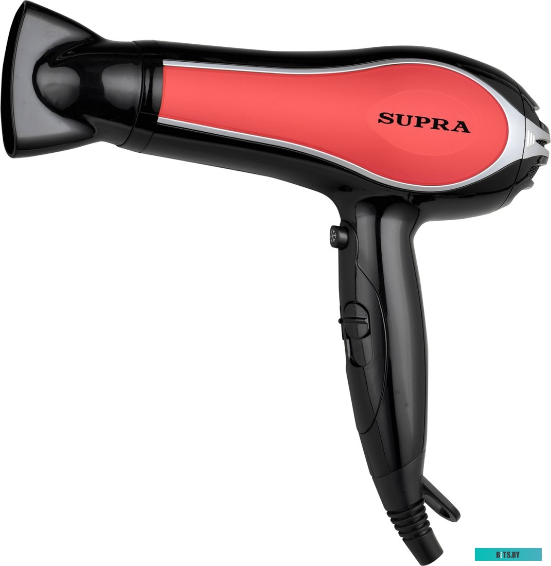 PHS-2206L Фен Supra PHS-2206L 2200Вт черный/красный