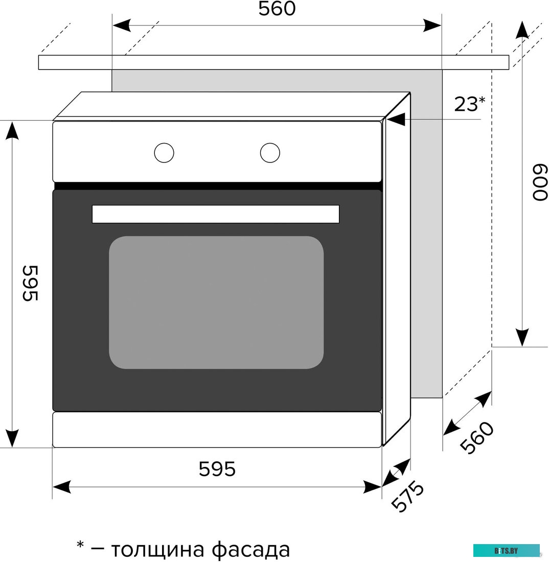 CHAO000363 Духовой шкаф Электрический Lex EDM 6070С BL черный
