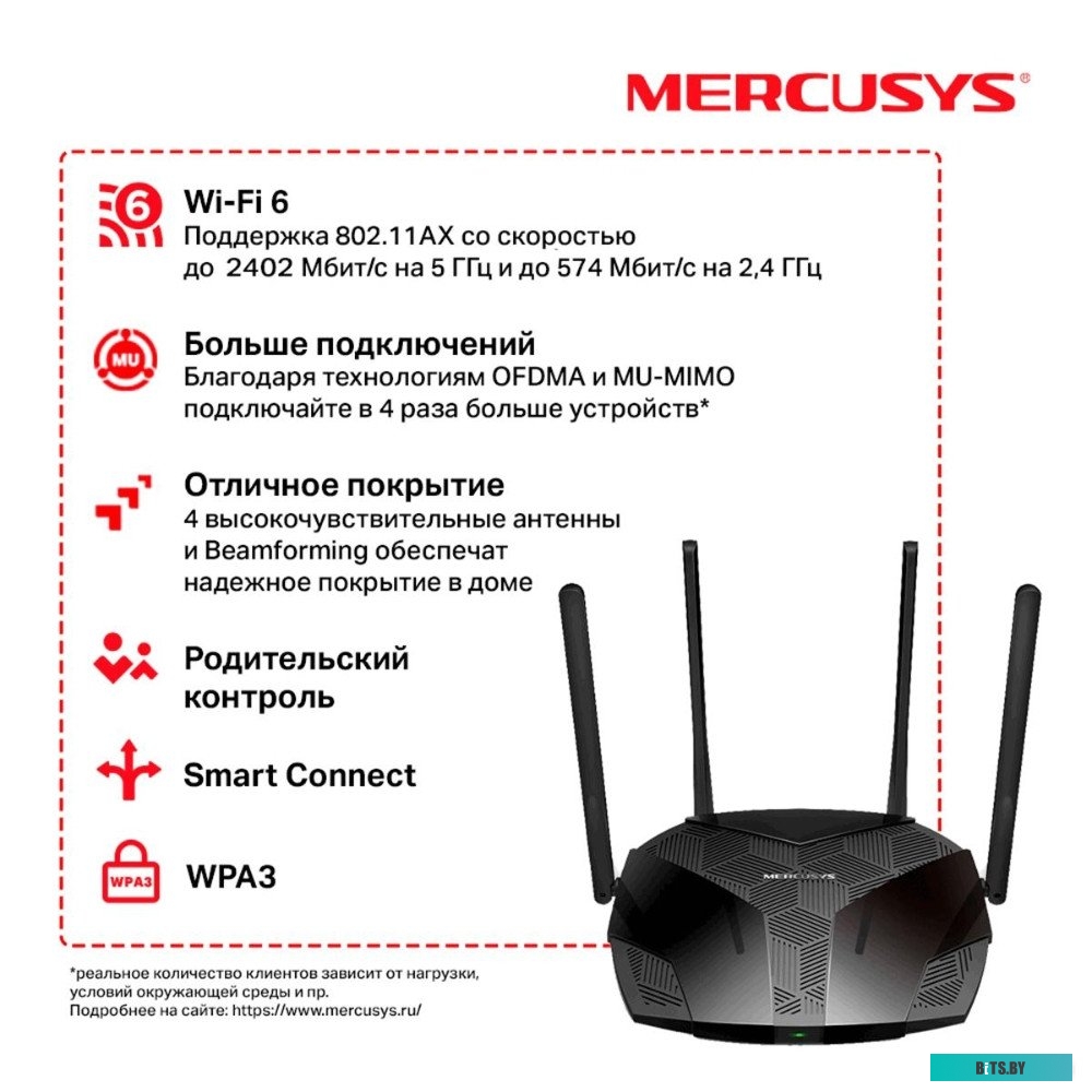 Wi-Fi роутер Mercusys MR80X