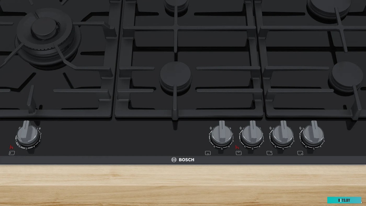 PRS9A6D70M Газовая варочная поверхность Bosch PRS9A6D70M черный