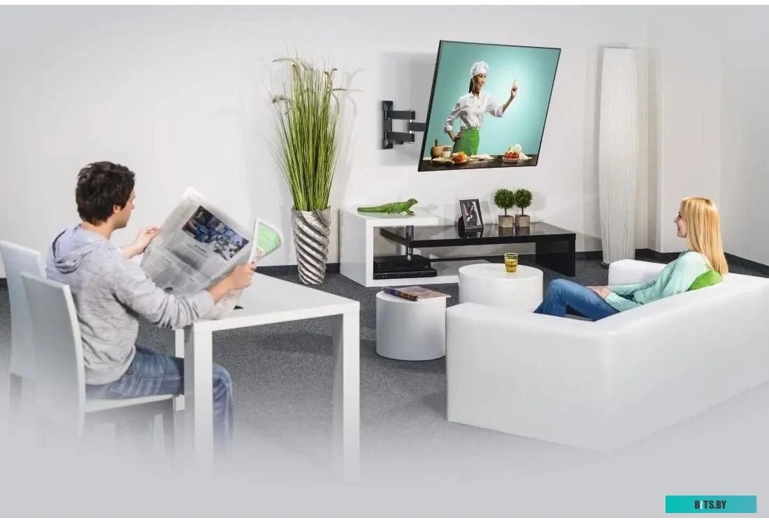 Кронштейн для телевизора Hama 00220824 черный 32"-65" макс.25кг настенный поворот и наклон