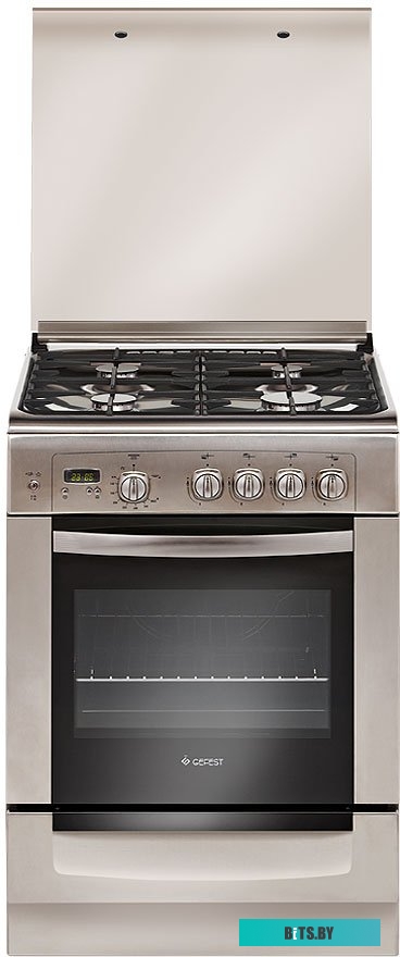 ПГ 6100-03 0004 Плита Газовая Gefest 6100-03 0004 нержавеющая сталь (стеклянная крышка) реш.чугун