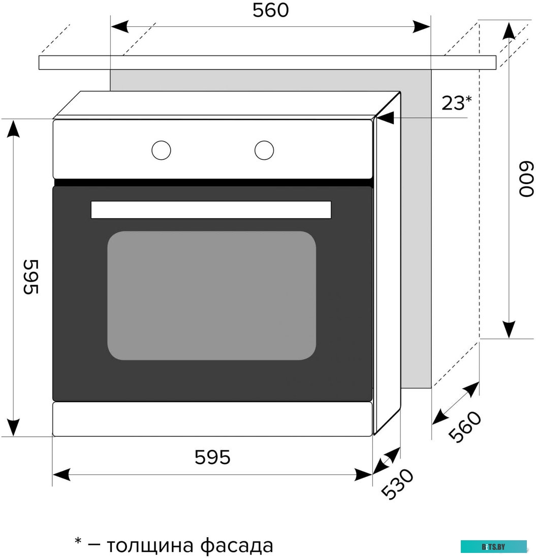 CHAO000346 Духовой шкаф Электрический Lex EDM 040 WH белый