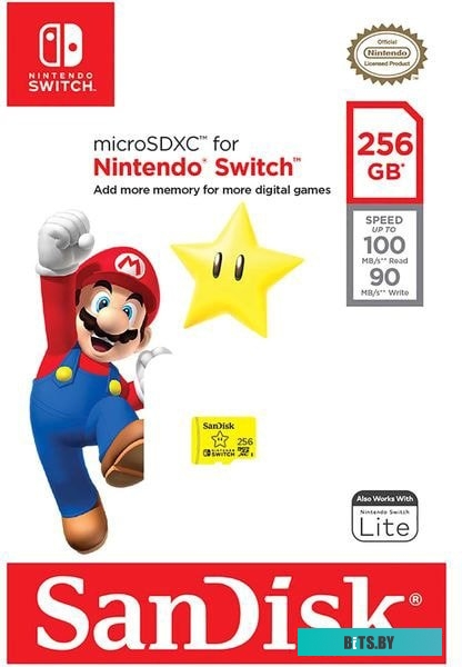 Карта памяти SanDisk For Nintendo Switch microSDXC SDSQXAO-256G-GN3ZN 256GB
