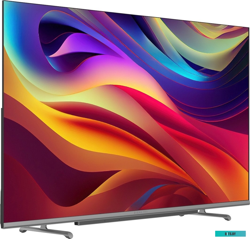 55L Телевизор QLED Digma Pro 55" QLED 55L Google TV Frameless черный/серебристый 4K Ultra HD 120Hz HSR DVB-T DVB-T2 DVB-C DVB-S DVB-S2 USB WiFi Smart 