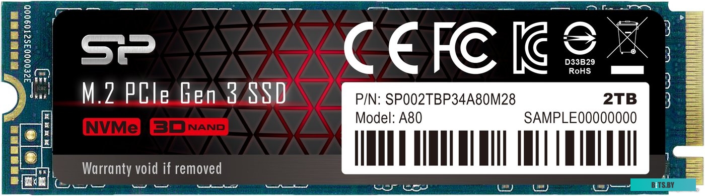SSD Накопитель Silicon-Power P34A80 2TB SP002TBP34A80M28
