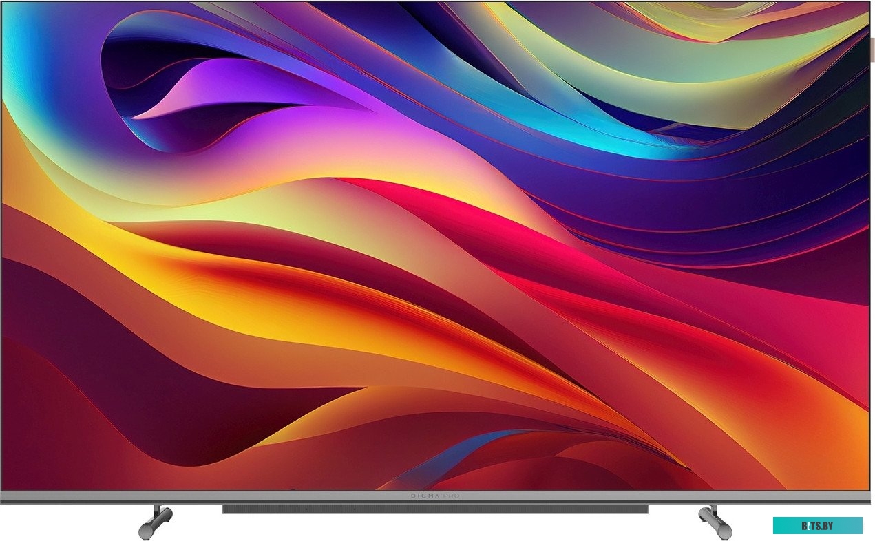 55L Телевизор QLED Digma Pro 55" QLED 55L Google TV Frameless черный/серебристый 4K Ultra HD 120Hz HSR DVB-T DVB-T2 DVB-C DVB-S DVB-S2 USB WiFi Smart 