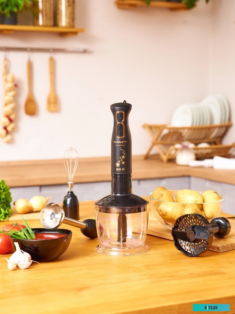 SC-HB42M45 Блендер погружной Scarlett Золотая коллекция SC-HB42M45 800Вт черный/золотистый