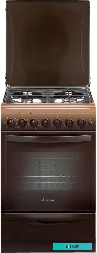 ПГЭ 5102-02 0301 Газовая плита GEFEST ПГЭ 5102-02 0301,  электрическая духовка,  металлическая крышка,  чугун, коричневый