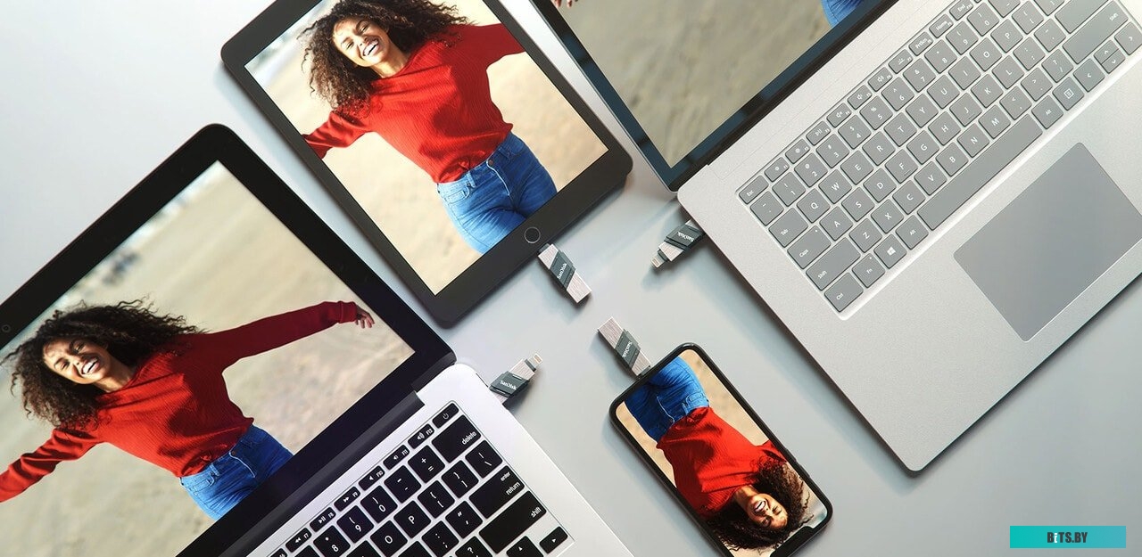 USB накопитель (Флешка) SanDisk iXpand Flip 256GB <SDIX90N-256G-GN6NE>
