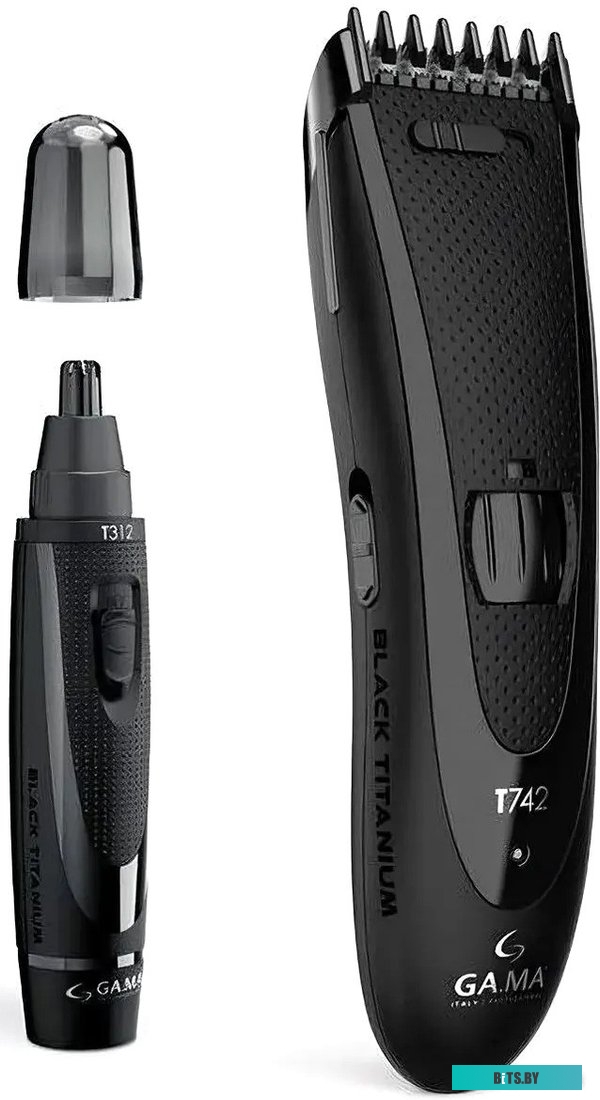 GM4511 Машинка для стрижки GA.MA T742+T312 с триммером в комплекте, черный [gm4511]