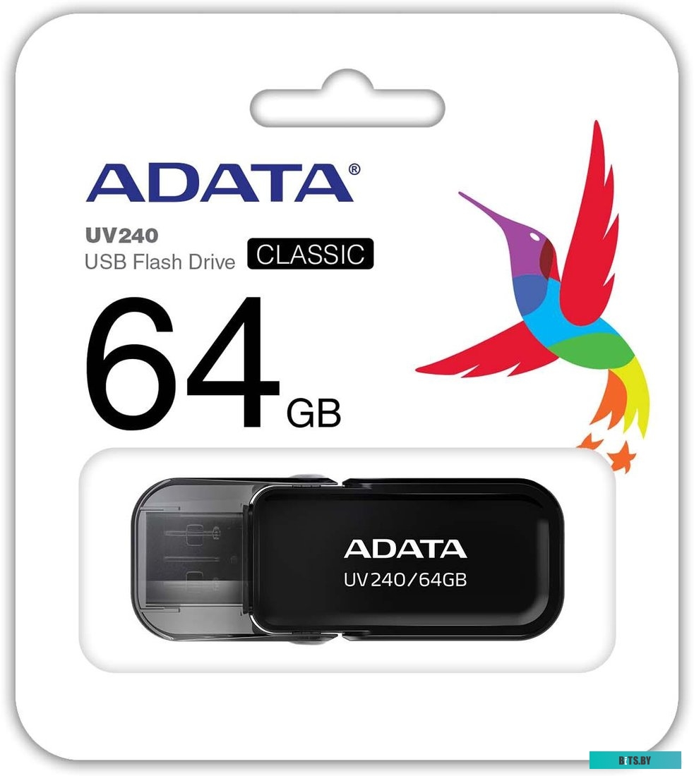 USB накопитель (Флешка) ADATA UV240 64GB (черный) <AUV240-64G-RBK>