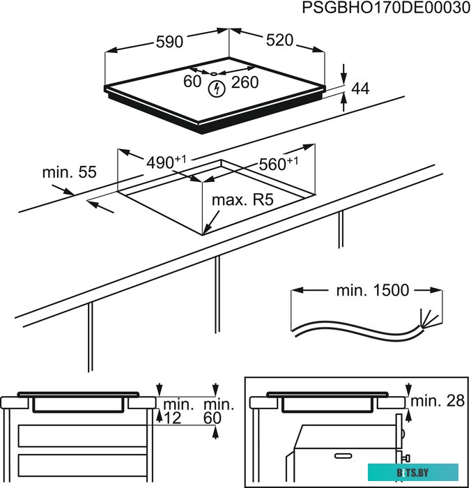 EIS62443 Индукционная варочная поверхность Electrolux EIS62443 черный